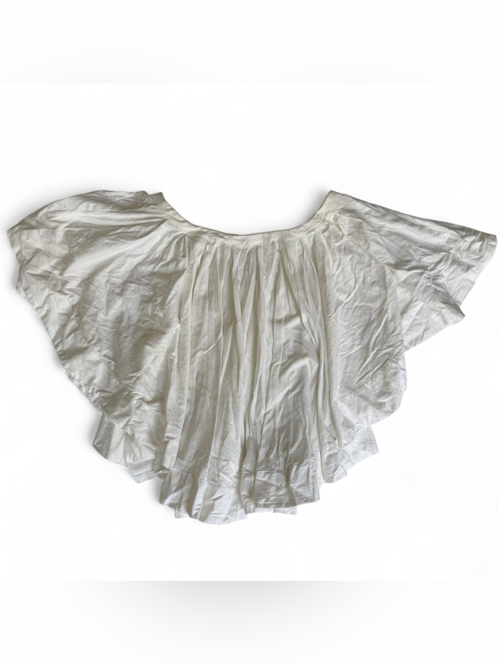 Anthropologie Maeve White Off The Shoulder Ruffle Swing Blouse Women’s Size XL - Picture 5 of 6